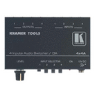 Kramer Multi-input to one output audio switchers including RCS and XLR connectors and digital audio.