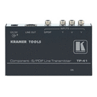 Kramer Component video (YUV/YPbPr) signals can be converted to twisted pair (Cat5) cabling for cost effective distribution.
