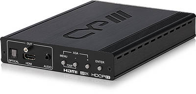 Scalers designed to do a single task, such as convert composite video to HDMI, HDMI to 3G/HD/SD SDI etc. Components