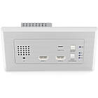 Blustream HEX31WP-TX 3:1 HDMI / USB-C over HDBaseT Wallplate transmitter finished in white connectivity (terminals) product image