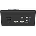 Blustream HEX31WPB-TX 3:1 HDMI / USB-C over HDBaseT Wallplate transmitter finished in black Front View product image