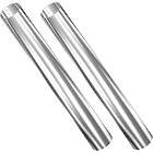 2 × 1500mm mild steel chrome finished undrilled column for trolleys and floor stands