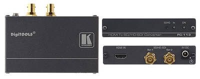 Convert between SDI (Serial Digital Interface) and DisplayPort/HDMI/DVI and analogue signals.Components