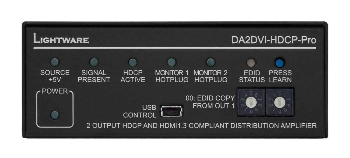 Lightware DA2DVIHDCPPro 12 DVI Distribution Amplifier, HDCP