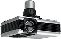 Components for ceiling, wall or rig mounting all classes of projectors. Components