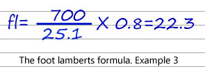 Calculating Foot Lamberts