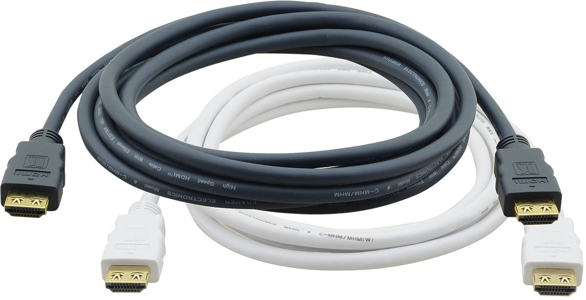 C-MHM/MHM(W)-1 0.30m Kramer HDMI Flexible cable product image. Click to enlarge.