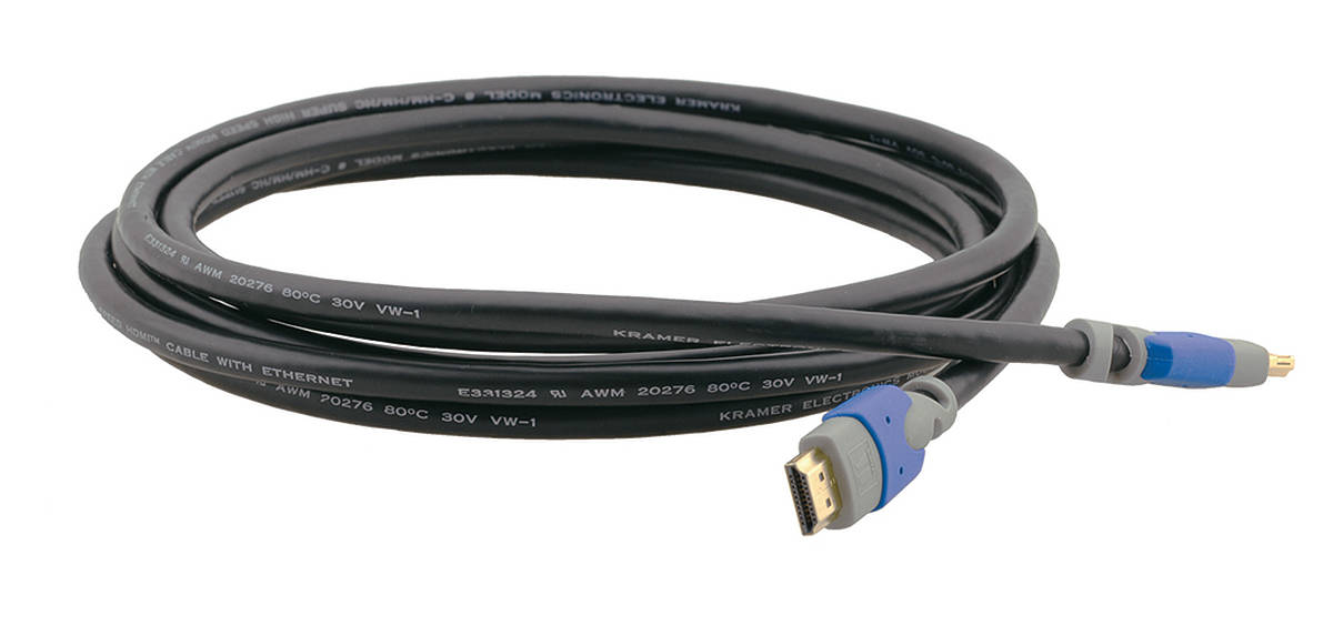 C-HM/HM/PRO-6 1.80m Kramer HDMI Premium Gold Plated cable product image. Click to enlarge.