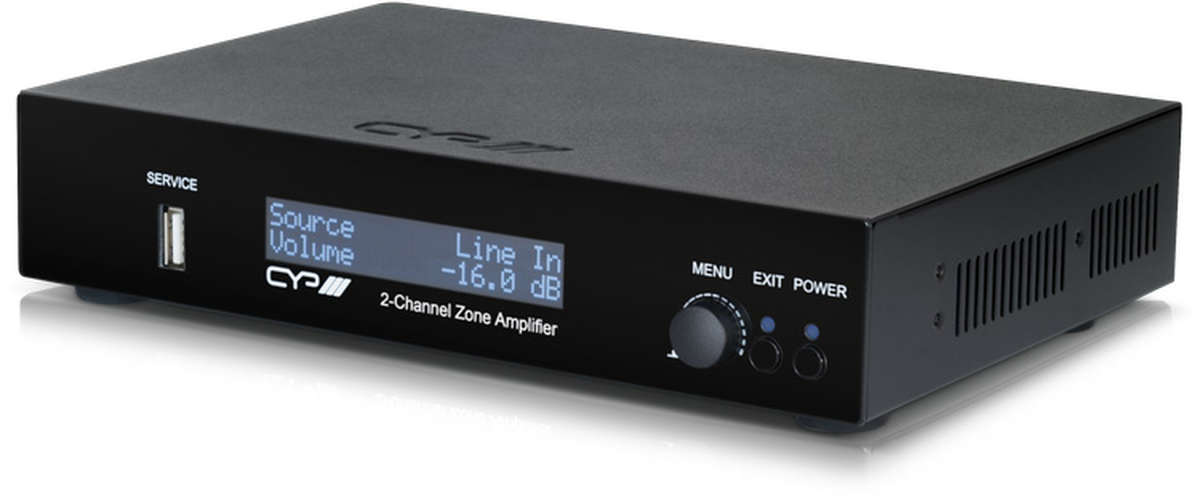 CYP AU-A50 2-Channel Integrated Zone Amplifier with RCA, TosLink and network inputs product image. Click to enlarge.