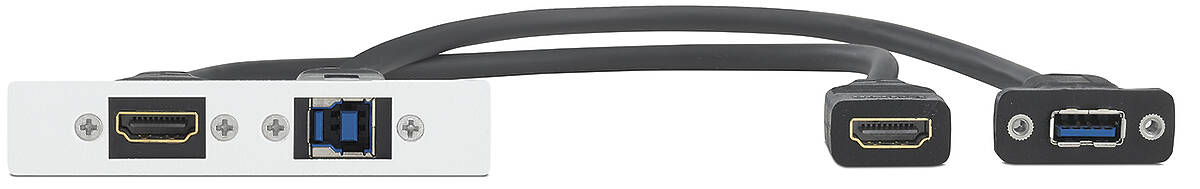 Extron One HDMI Female, One USB A 3.2 Female to USB B Female on Pigtails 70-1352-03 product image