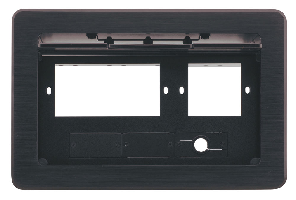 Kramer TBUS-10xl Architectural Table-Mount Interface - Tilt-Up Lid, 245×154mm cutout product image. Click to enlarge.