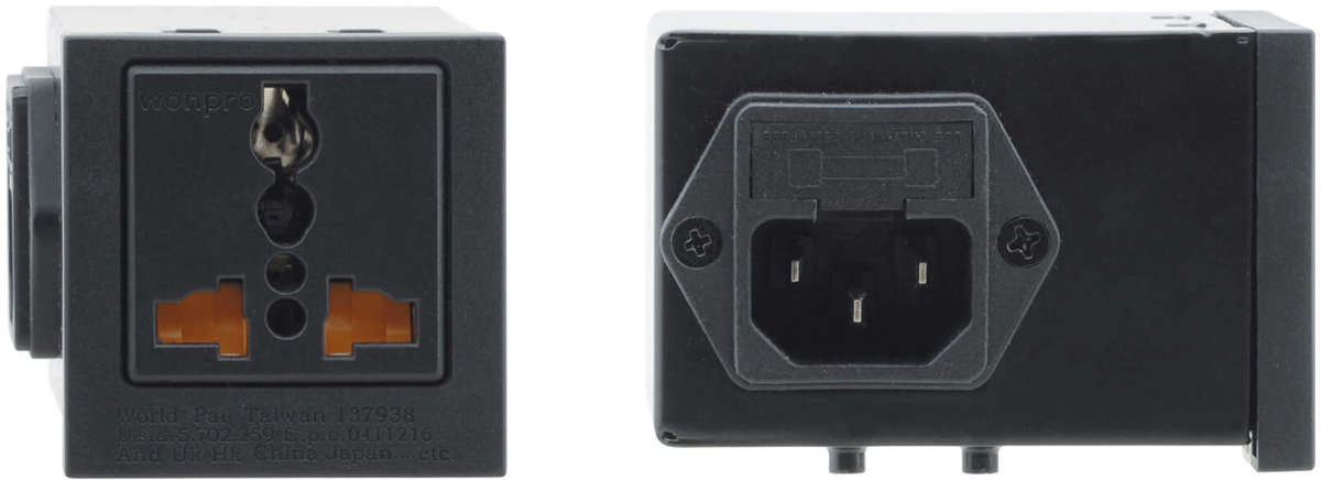Kramer TS-201U Single Universal Power socket for TBUS-201xl product image. Click to enlarge.