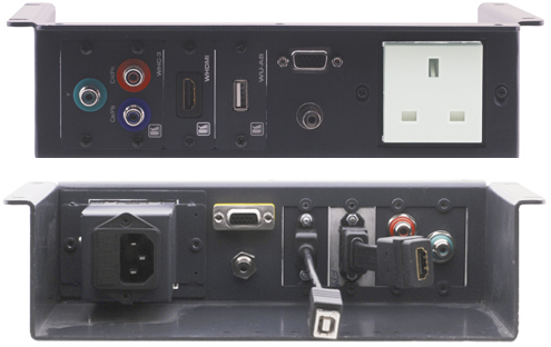 Kramer UTBUS-1xl Under-the-Table Modular Multi-Connection Solution Enclosure product image. Click to enlarge.