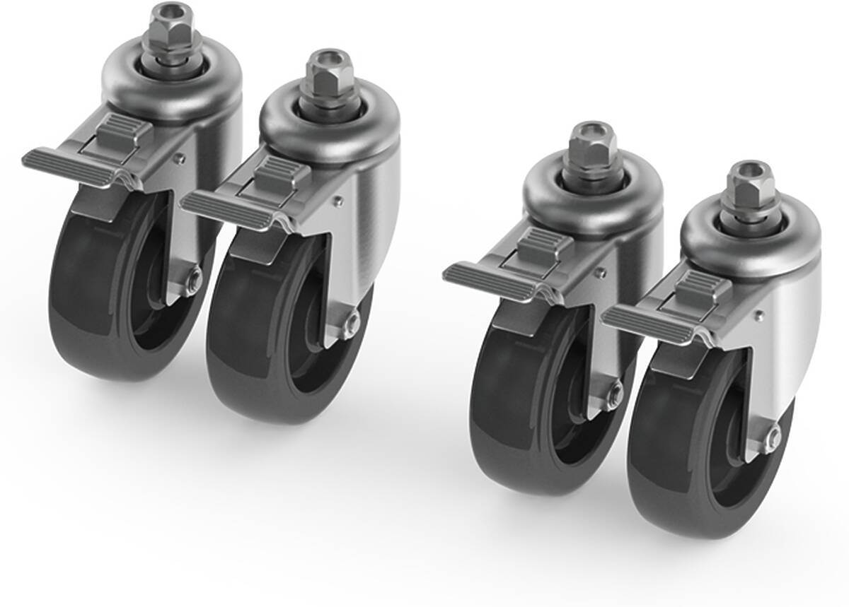 Unicol BC10x4 4 × 10cm Heavy duty braked castors product image. Click to enlarge.