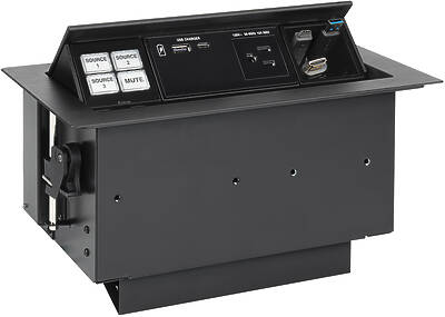 The Extron Flex55 range of surface access enclosures, frames and interface modules. Components