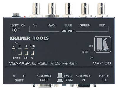 Convert between analogue video standards (NTSC to PAL, Component or RGB, composite to s-video etc). Components