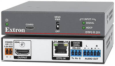 Extron's range of DTP3 products for AV over Twisted Pair installations. Components