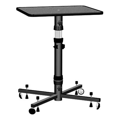 Telescopic and fixed height stands and trolleys for projectors and cameras