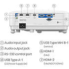 BenQ TH671ST 3000 Lumens 1080P projector connectivity (terminals) product image