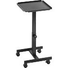 Height adjustable projector trolley finished in black