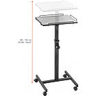 Celexon PT2000B Height adjustable projector trolley finished in black product image