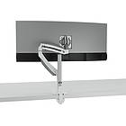 Kontour single monitor twin arm desk mount finished in white