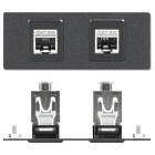 Extron 2 XTP DTP Punch Down Jacks Double Space AAP with Two XTP DTP Punch Down Jacks