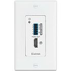 Extron DTP R HWP 4K 231 D 1:1 DTP Receiver for HDMI - Decorator-Style Wallplate with PoE, finished in black (1 × RJ-45 input; 1 × HDMI output; Max. 70m @ 4K)