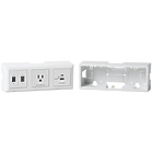 Extron EWB 213 Three-gang External Wall Box for Flex55 and EU Products finished in White