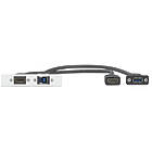 Extron One HDMI Female, One USB A 3.2 Female to USB B Female on Pigtails Single Space AAP HDMI Female and USB A Female sockets on Pigtails Finished in White (HDMI 1.4 10.2Gbps; USB 3.2 Gen 1 5Gbps)