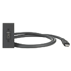 Extron USB-C AVPD 101 Flex55 Flex55 Half-Size One USB-C Female to Male on Pigtail finished in Black