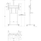 Multibrackets 0167 M Motorised  Floorstand XL 150kg Black Monitor Trolley product image
