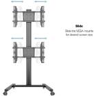 Multibrackets 2215 M Display Stand 180 Dual Vertical Black|Dual Monitor Trolley product image