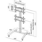 Multibrackets 2222 M Display Stand 180 Dual Vertical Silver|Dual Monitor Trolley product image