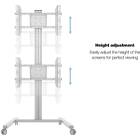 Multibrackets 2222 M Display Stand 180 Dual Vertical Silver|Dual Monitor Trolley product image