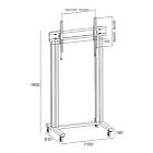 Multibrackets 2753 M Public Display Stand 210 Dual Pillar Wheelbase Black product image