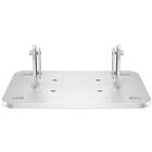 Multibrackets 3002 M Public Display Floormount Fixed Base Silver|Monitor Stand Bolt-Down Base Front View product image