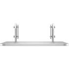 Multibrackets 3002 M Public Display Floormount Fixed Base Silver|Monitor Stand Bolt-Down Base Front View product image