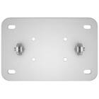 Multibrackets 3002 M Public Display Floormount Fixed Base Silver|Monitor Stand Bolt-Down Base Top View product image