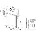 Multibrackets 3422 M Public Display Stand 210 Dual Pillar MAX Floorbase|Plinth Monitor Stand product image