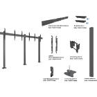 Multibrackets 3427 M Floormount Column Pro Triple Monitor MBFM3x1U 180 Micro Adj Bolt-down Monitor Stand product image