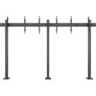 Multibrackets 3427 M Floormount Column Pro Triple Monitor MBFM3x1U 180 Micro Adj Bolt-down Monitor Stand Front View product image