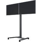 Multibrackets 5358 M Public Display Stand 180 HD Dual Black|Side-By-Side Dual Monitor Trolley product image