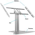 Multibrackets 6805 M Public Display Stand 80 HD Floorbase Single Silver|0–90° Tilting Low-Level Monitor Plinth Stand product image