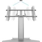 Multibrackets 6805 M Public Display Stand 80 HD Floorbase Single Silver|0–90° Tilting Low-Level Monitor Plinth Stand product image