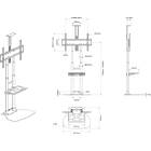 Multibrackets 7239 M Public Floorbase Basic 180 Plinth Stand| Includes shelf & camera holder product image