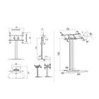 Multibrackets 7413 M Public Display Stand 110 HD Floorbase Single Black|0–90° Tilting Low-Level Monitor Plinth Stand product image