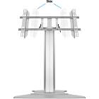 Multibrackets 7420 M Public Display Stand 110 HD Floorbase Single Silver|0–90° Tilting Low-Level Monitor Plinth Stand Front View product image