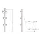Multibrackets 9062 M Floorstand Column Pro MBFSC3U 180 VESA 75/100 | Triple-monitor freestanding or bolt-down stand product image
