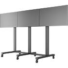 Multibrackets 9789 Public Video Wall Stand Monitor Trolley for 3 inline displays product image